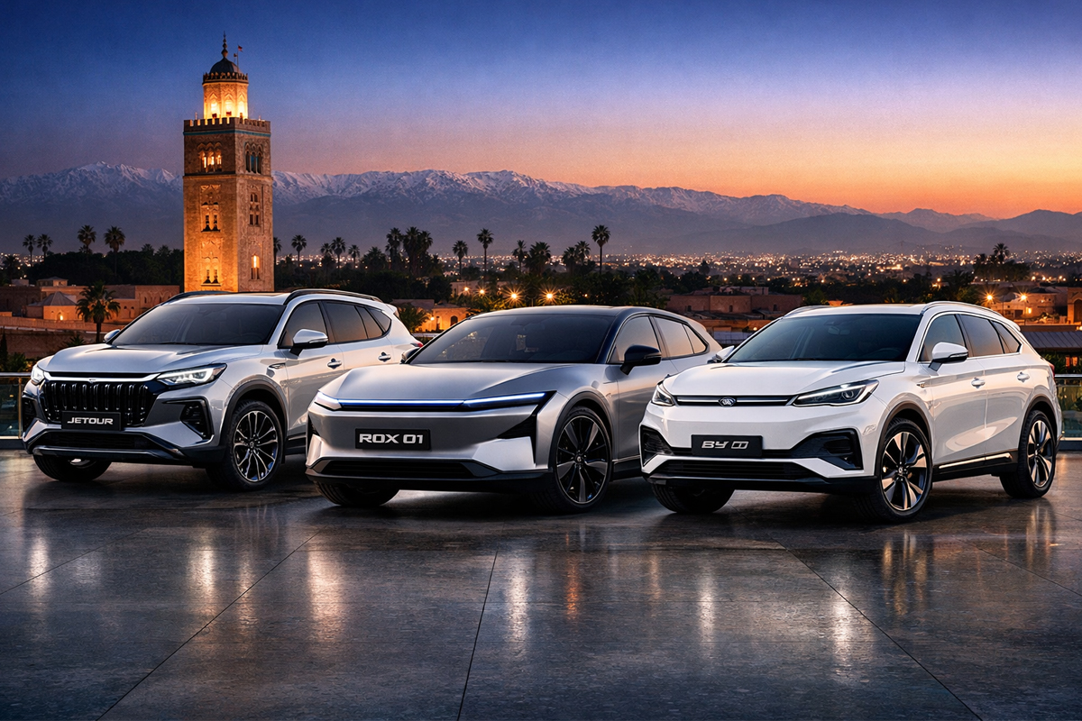 Voitures chinoises haut de gamme au Maroc : JETOUR, ROX 01 et BYD séduisent les clients premium